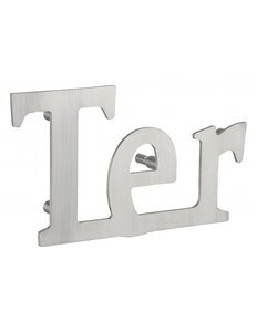 THIRARD - Lettre TER inox H.76mm à visser