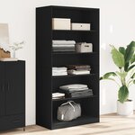 vidaXL Garde-robe Noir 100x50x200 cm Aggloméré