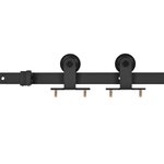 vidaXL Kit de quincaillerie de porte coulissante SKIEN 200 cm noir