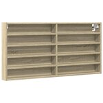 vidaXL Armoire à vitrine chêne sonoma 100x8 5x50 cm bois d'ingénierie