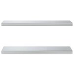 vidaXL Étagères murales 2 Pièces 75x23 5x3 cm argenté acier inoxydable
