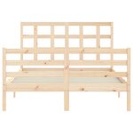 vidaXL Cadre de lit avec tête de lit 140x200 cm bois massif