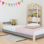 Lit enfant DREAMY 90 x 180 - gris et naturel