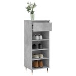 vidaXL Armoire à chaussures Gris béton 40x36x105 cm Bois d'ingénierie