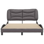 vidaXL Cadre de lit avec tête de lit Gris 120x200 cm Similicuir