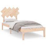 vidaXL Cadre de lit 90x190 cm Simple Bois massif
