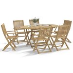 vidaXL Chaises de jardin pliantes lot de 6 54 5x58x90 cm bois d'acacia