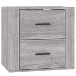 vidaXL Table de chevet murale Sonoma gris 50x36x47 cm