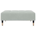 vidaXL Canapé-lit à 2 places avec repose-pied gris clair velours