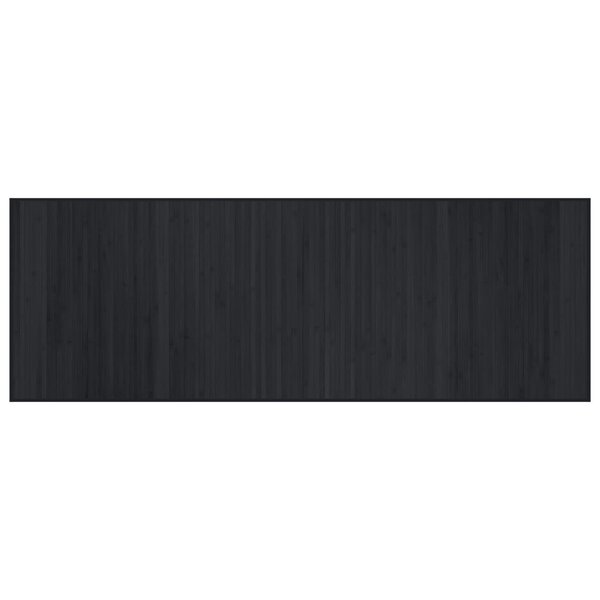 vidaXL Tapis rectangulaire noir 70x200 cm bambou