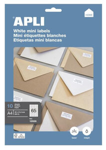 P10  Feuilles  650 Étiquettes Multi-Usage Blc 38X 21 2