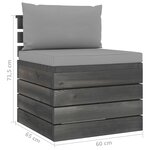 vidaXL Salon palette de jardin 2 Pièces avec coussins Bois de pin massif