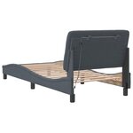 vidaXL Cadre de lit avec lumières LED gris foncé 90x200 cm velours