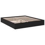vidaXL Cadre de lit avec tiroirs noir 200x200 cm bois d'ingénierie