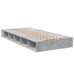 vidaXL Cadre de lit gris béton 100x200 cm bois d'ingénierie