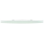 vidaXL Étagères d'angle 2 Pièces et supports chromés Verre Blanc 25x25 cm