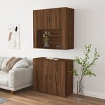 vidaXL Buffet haut Chêne marron Bois d'ingénierie
