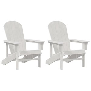 vidaXL Mobilier de jardin lounge 2 Pièces Blanc 74 x 82 x 90 cm