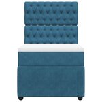 vidaXL Sommier à lattes de lit avec matelas Bleu foncé 90x190 cm