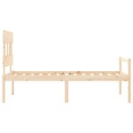 vidaXL Lit pour personne âgée et tête de lit 90x200 cm bois massif