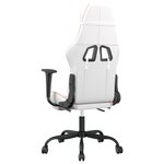 vidaXL Chaise de jeu de massage avec repose-pied Blanc rose Similicuir