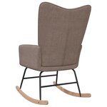 vidaXL Chaise à bascule Taupe Tissu