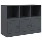 vidaXL Buffet anthracite 99x39x73 cm acier