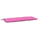 vidaXL Coussins de banc de jardin lot de 2 rose 120x50x7 cm tissu