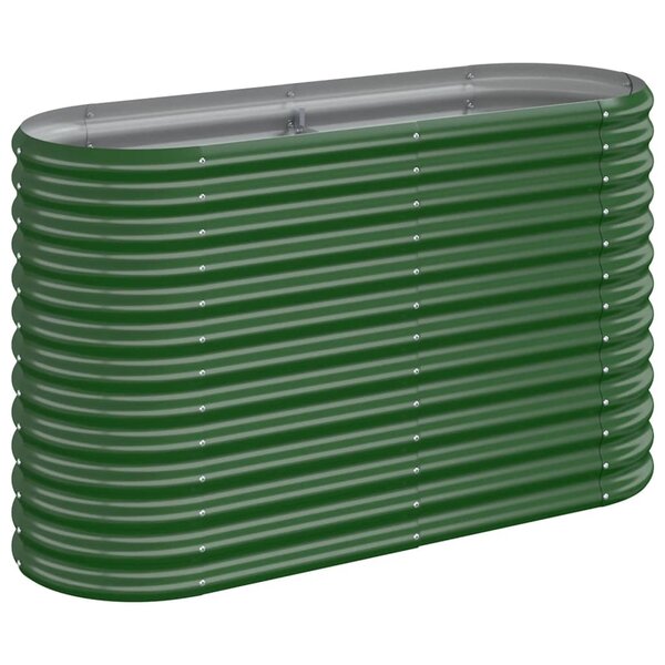 vidaXL Lit surélevé de jardin Acier enduit de poudre 114x40x68 cm Vert