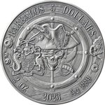 Pièce de monnaie en Argent 5 Dollars g 62.2 (2 oz) Millésime 2023 Captains of Fortune QUEEN ANNE S REVENGE