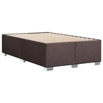 vidaXL Cadre de lit marron foncé 120x190 cm tissu