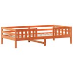 vidaXL Cadre de lit sans matelas cire marron 80x200 cm bois pin massif