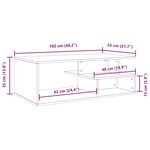 vidaXL Table basse blanc 102x55x35 cm bois d'ingénierie