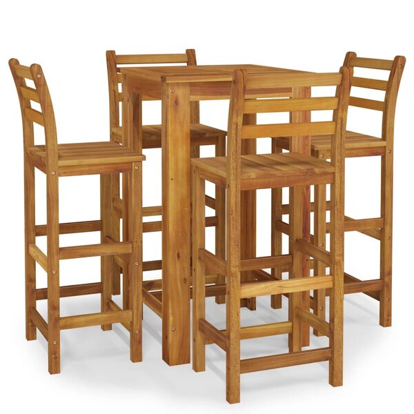 vidaXL Ensemble de bar de jardin 5 Pièces bois d'acacia solide