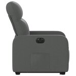 vidaXL Fauteuil inclinable électrique gris foncé tissu