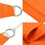 vidaXL Voile de parasol tissu oxford carré 4 5x4 5 m orange