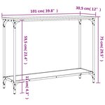 vidaXL Table console chêne marron 101x30 5x75 cm bois d'ingénierie