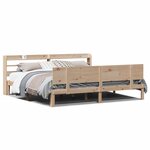 vidaXL Cadre de lit avec tête de lit 200x200 cm Bois de pin massif