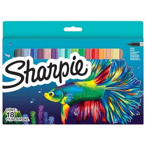 Marqueur permanent FINE BIG PACK de 18 'Poisson' SHARPIE