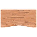 vidaXL Dessus de bureau 100x(45-50)x4 cm bois massif de hêtre