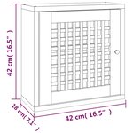 vidaXL Armoire murale 42x18x42 cm Bois massif de noyer
