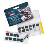 DERWENT - TINTED CHARCOAL - palette nomade 12 carrés fusain pigmenté