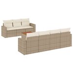 vidaXL Salon de jardin avec coussins 8 Pièces beige résine tressée