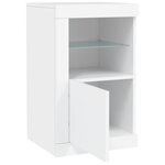vidaXL Armoire latérale avec éclairage LED blanc bois d'ingénierie