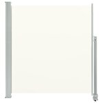 vidaXL Auvent latéral rétractable de patio 140 x 300 cm Blanc cassé