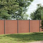 vidaXL Panneau de clôture marron 526x186 cm WPC