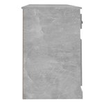 vidaXL Bureau avec armoire gris béton bois d'ingénierie
