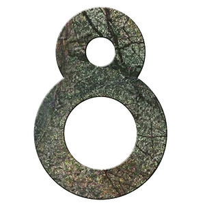 Numéro 8 - Numéro adhésif pour boîtes aux lettres- Pierre véritable 50 mm ORIGINES