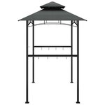 vidaXL Gazebo BBQ et étagères latérales anthracite 240x150x243cm acier