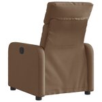 vidaXL Fauteuil inclinable électrique Marron Tissu